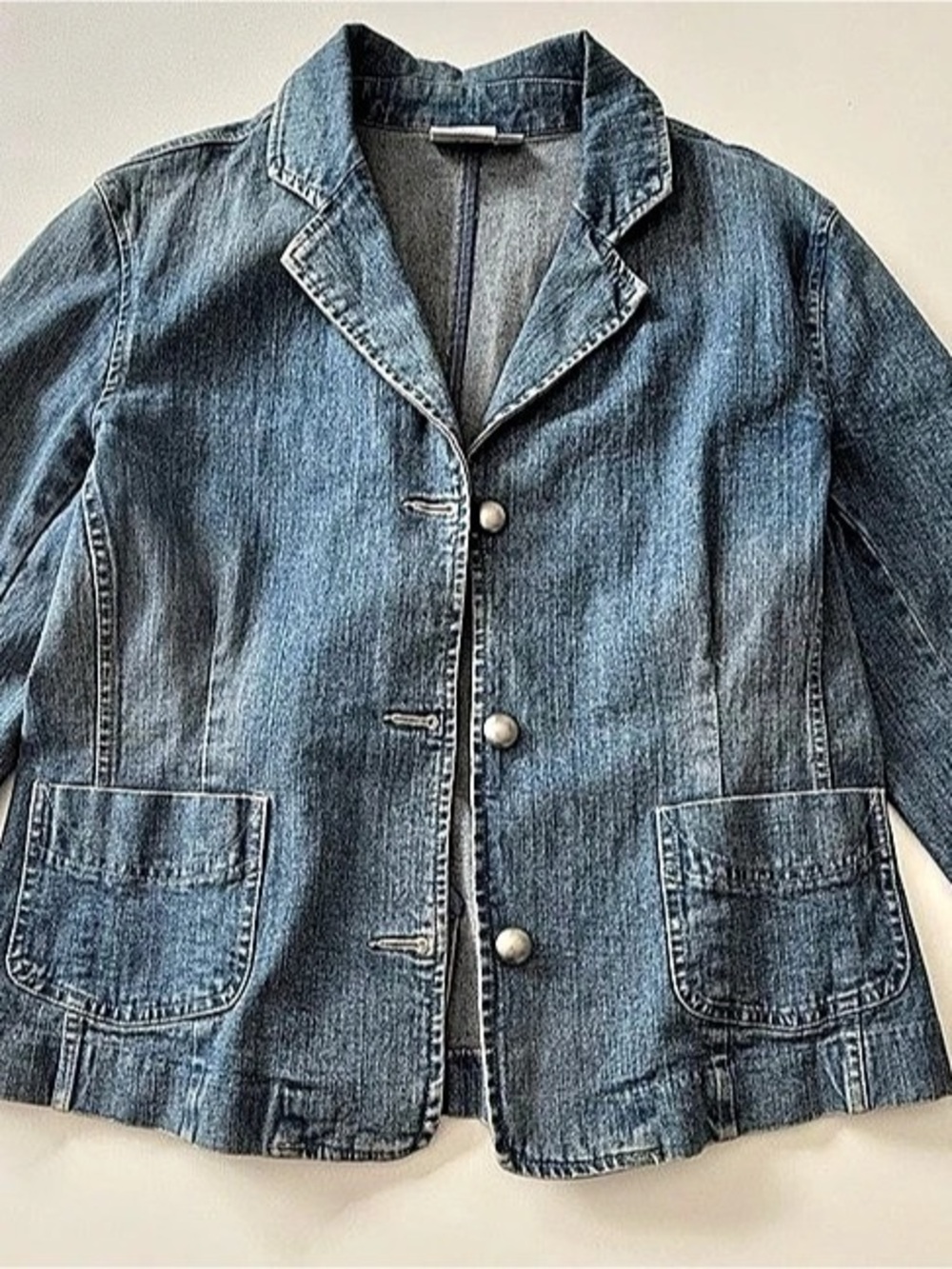 SONOMA Denim Blazer Jacket in Blue Size XL